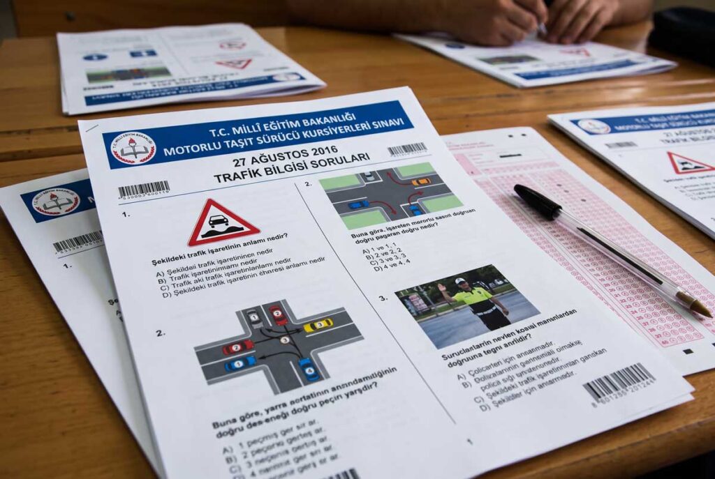 27 Ağustos 2016 Trafik Bilgisi Soruları